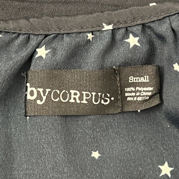 byCorpus Size Small Blue White Star Print Dress - Picture 5 of 5